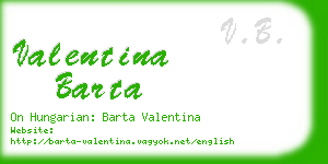 valentina barta business card